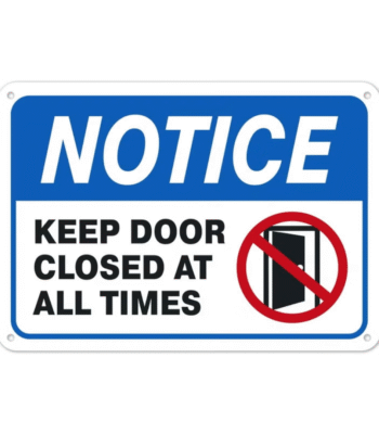 Notice Keep Door Closed Sign ARL-KDC