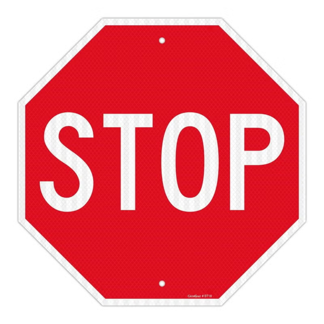 STOP Traffic Sign Sticker ARL-SSS