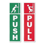 Self-Adhesive Vinyl Push Pull Sign Stickers ARL-PPRG
