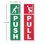 Self-Adhesive Vinyl Push Pull Sign Stickers ARL-PPRG