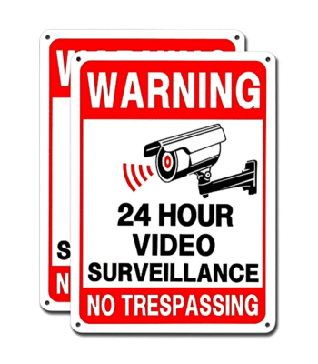 Video Surveillance & No Trespassing Warning Sign ARL-VSALU
