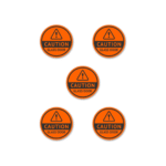 Warning Caution Glass Door Vinyl Stickers ARL-CGD