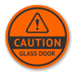 Warning Caution Glass Door Vinyl Stickers ARL-CGD