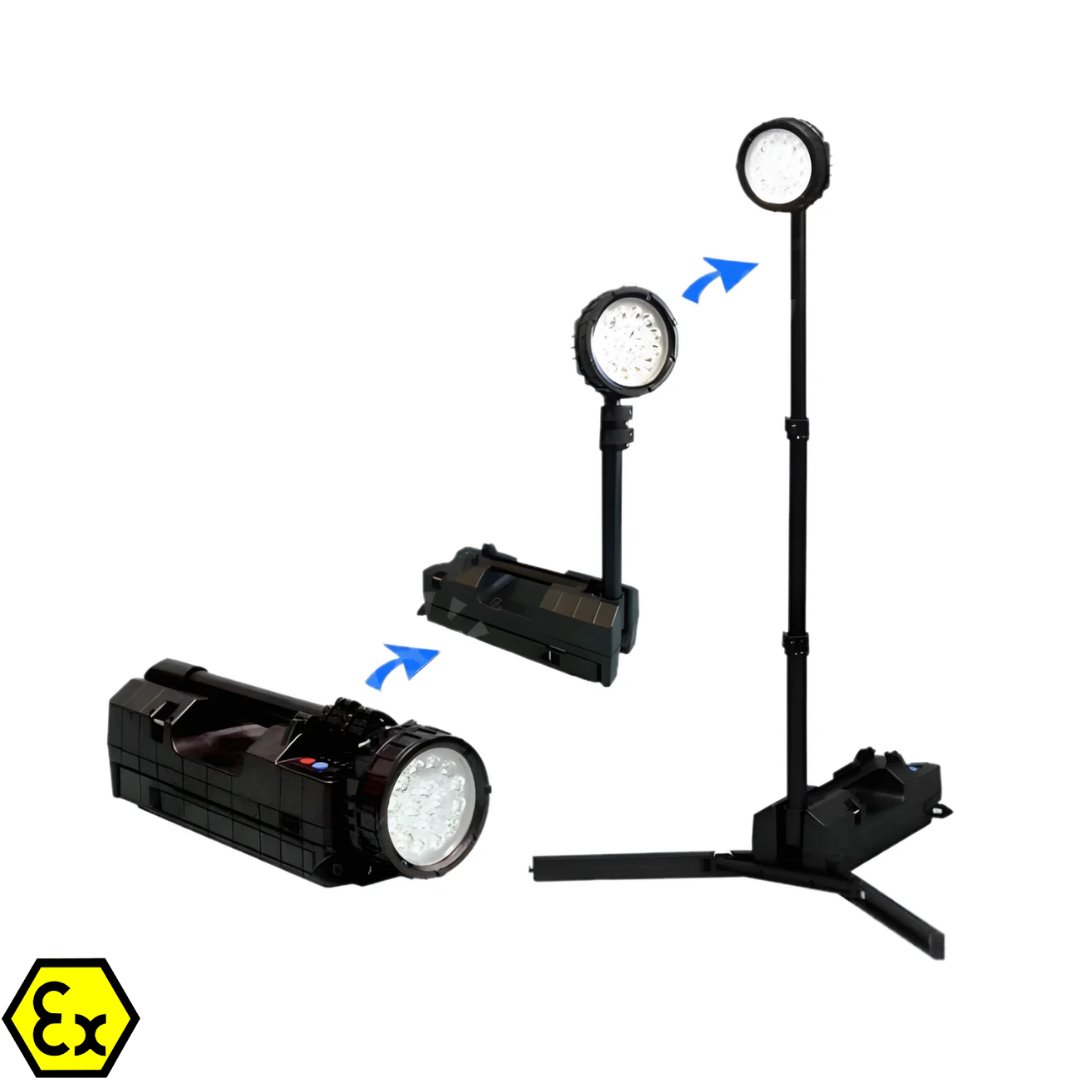 Ex Mobile Light - High Brightness, Long Duration, Adjustable Pole | Model: ARL-EX-FL-6117