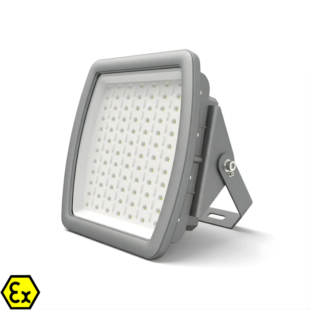 LED Explosion Proof Flood Light - High Lumen, Curved Fin Design