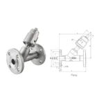 Angel Seat Position Valve Stainless Steel Cylinder