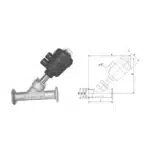 Clamp Pneumatic Angel Seat Valve