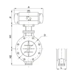 Damping electric butterfly valve