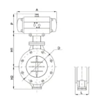 Damping pneumatic butterfly valve