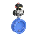 Damping pneumatic butterfly valve