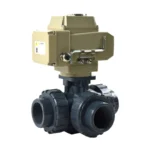 Electric 3 Way Flange Ball Valve