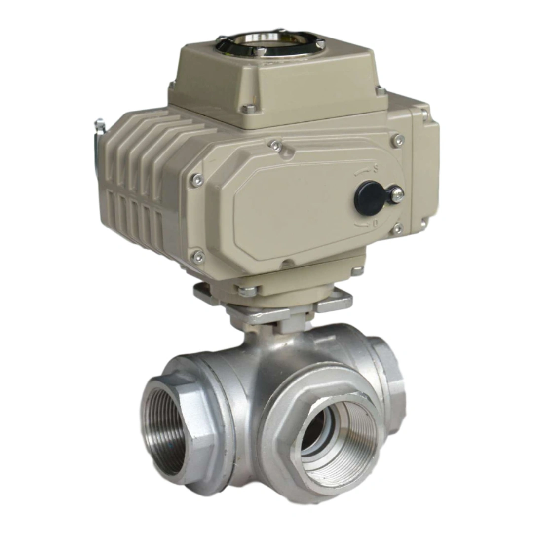 Electric 3-Way Thread Ball Valve