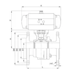 Flange pneumatic ball valve