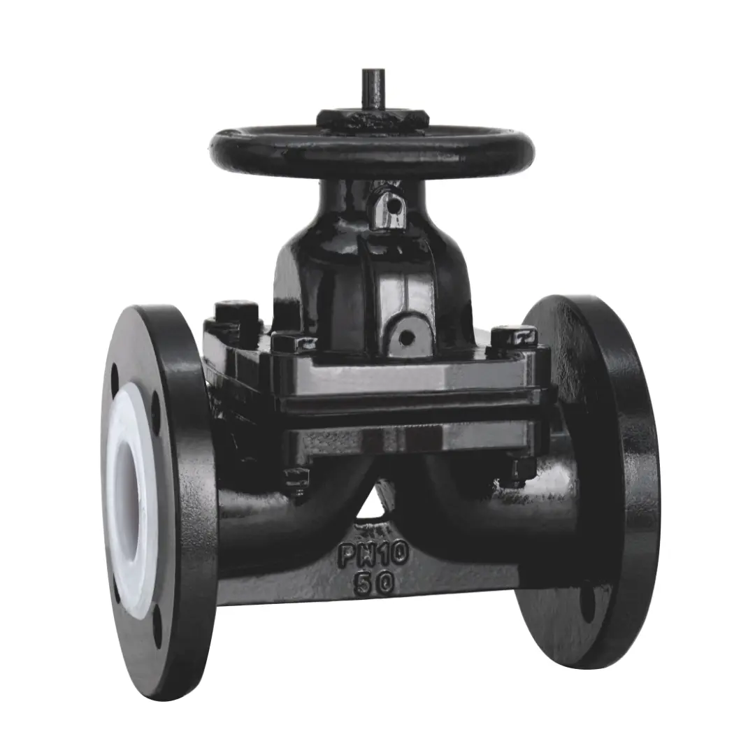 Pfa lined manual diaphragm valve