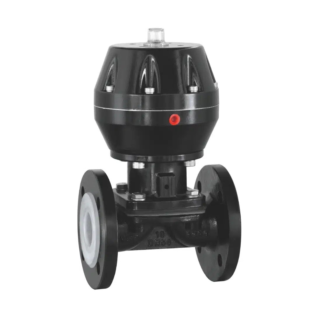 Pfa lined pneumatic diaphragm valve