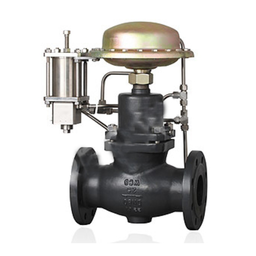 Pilot-operated pressure regulator After-valve control