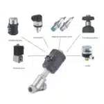 Pneumatic Angel Seat Valve Stainless Steel Cylinder
