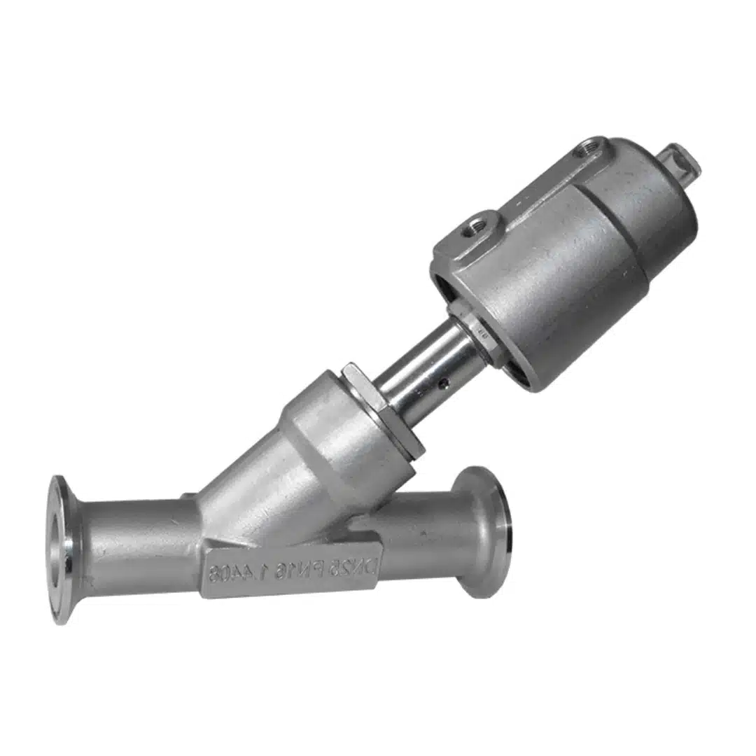 Pneumatic Angel Seat Valve Stainless Steel Cylinder