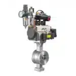 Pneumatic segmented v type ball valve