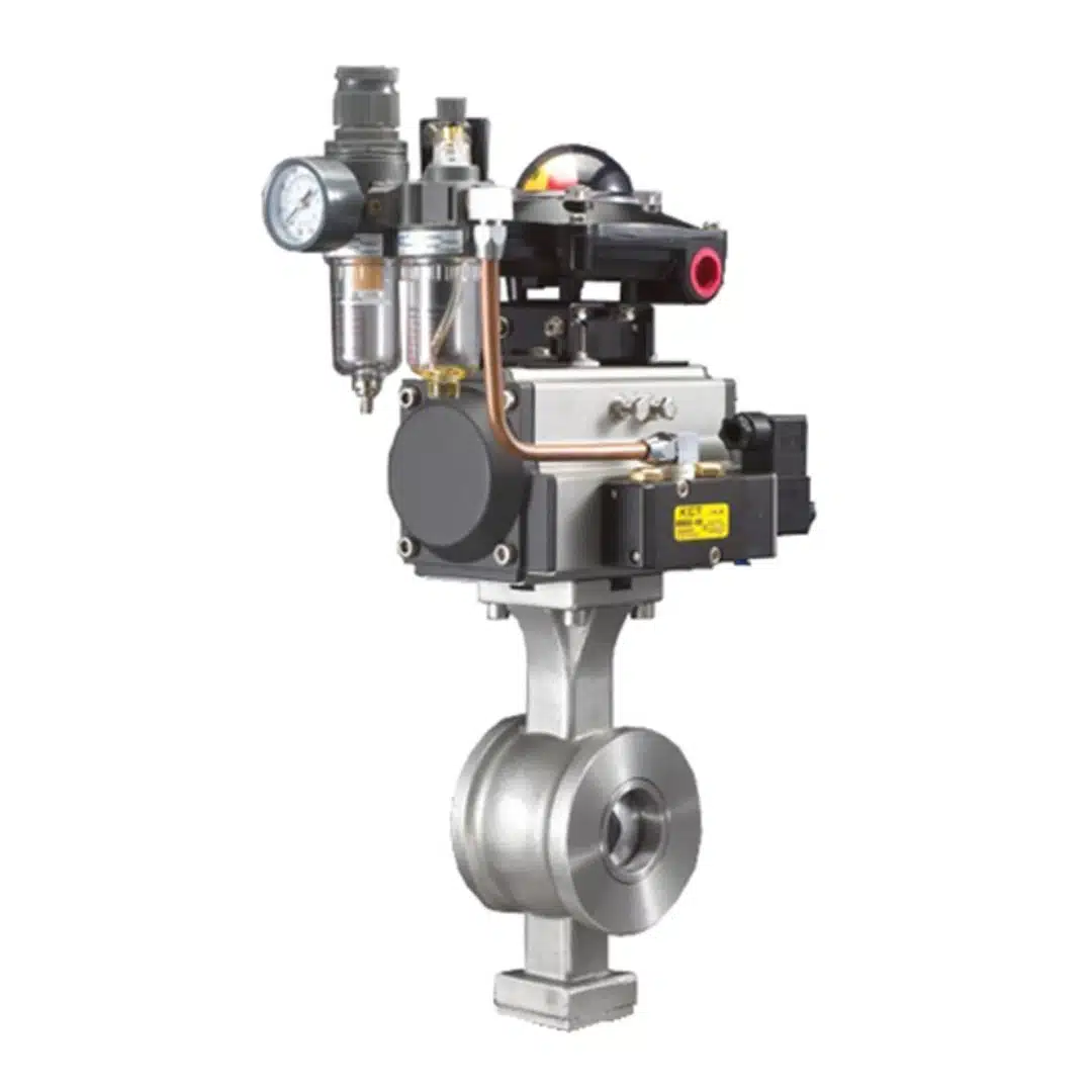 Pneumatic segmented v type ball valve Pneumatic segmented v type ball valve