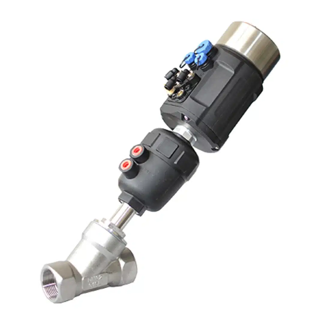 Thread Pneumatic Angle Seat Valve 4-20mA