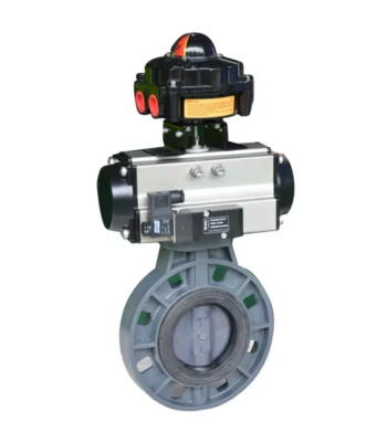 UPVC pneumatic butterfly valve