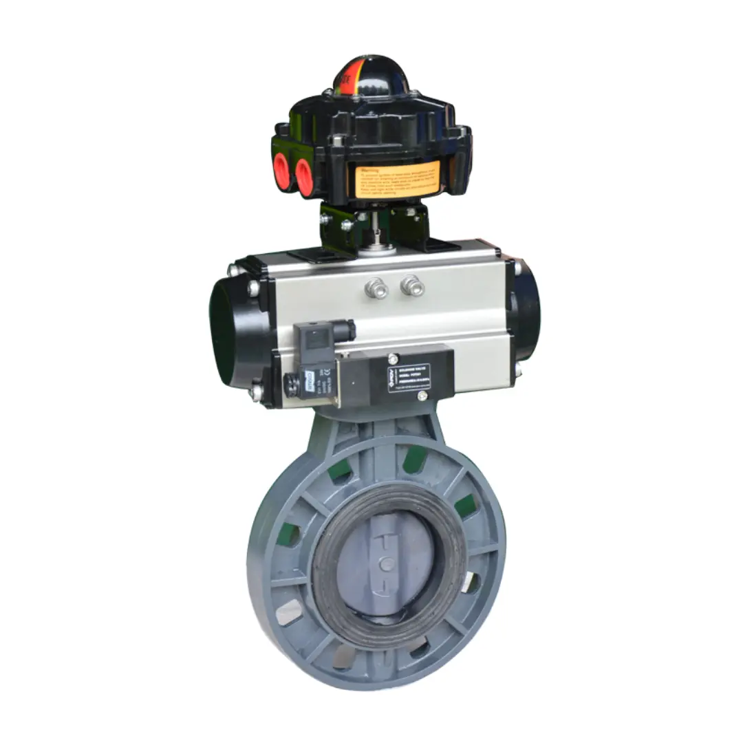 UPVC pneumatic butterfly valve