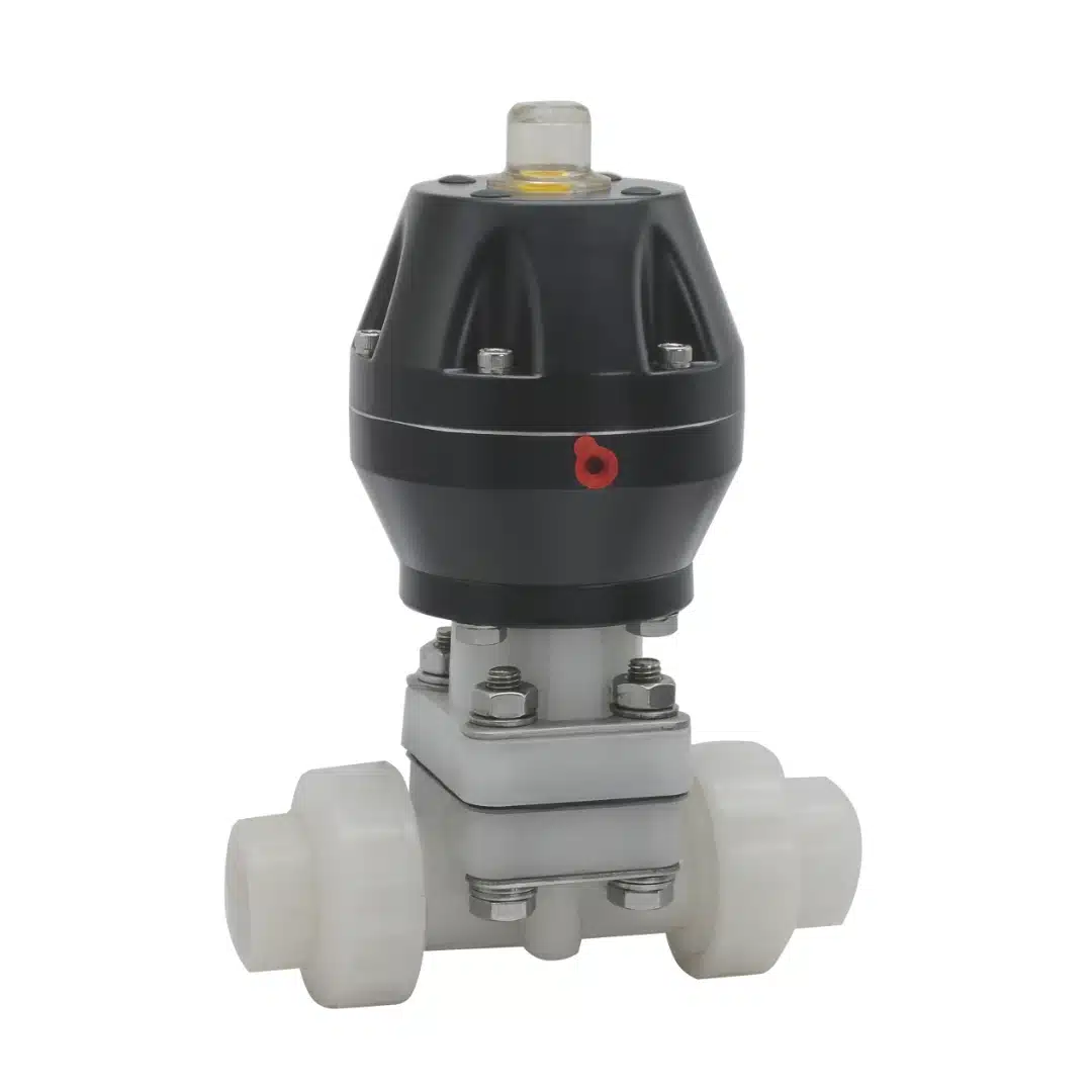 Union plastic PVDF pneumatic diaphragm valve
