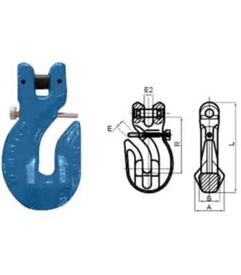 G100 Special Clevis Grab Hook With Safety Pin