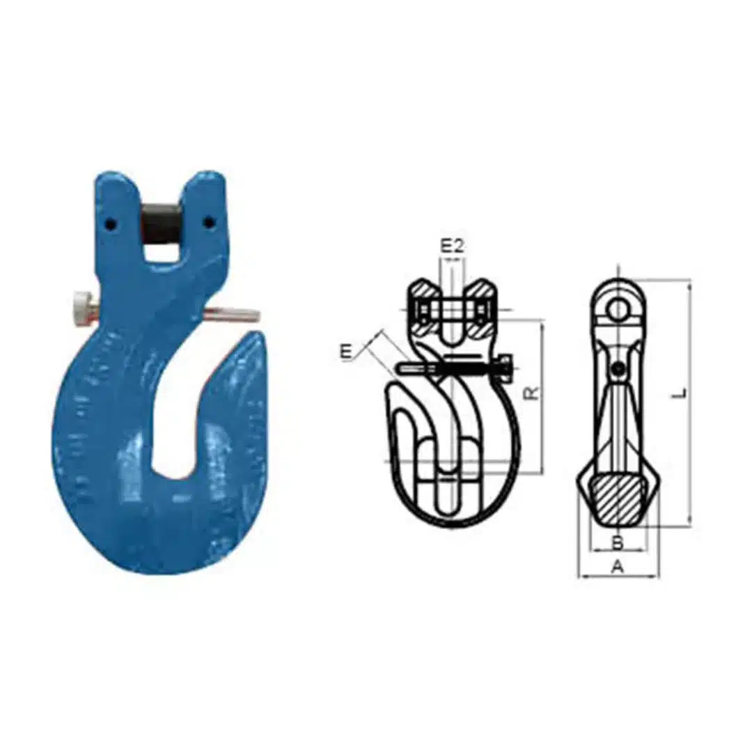 G100 Special Clevis Grab Hook With Safety Pin