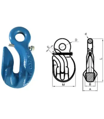 G100 Special Eye Grab Hook With Safety Pin