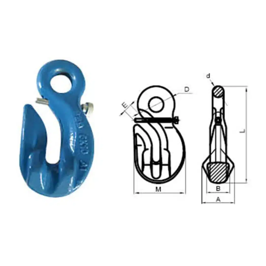 G100 Special Eye Grab Hook With Safety Pin