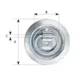 Heavy Duty Recessed Mount D Ring