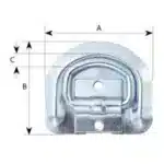 Heavy Duty Recessed Mount D Ring
