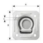 Heavy Duty Recessed Mount D Ring