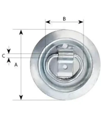 Heavy Duty Recessed Mount D Ring