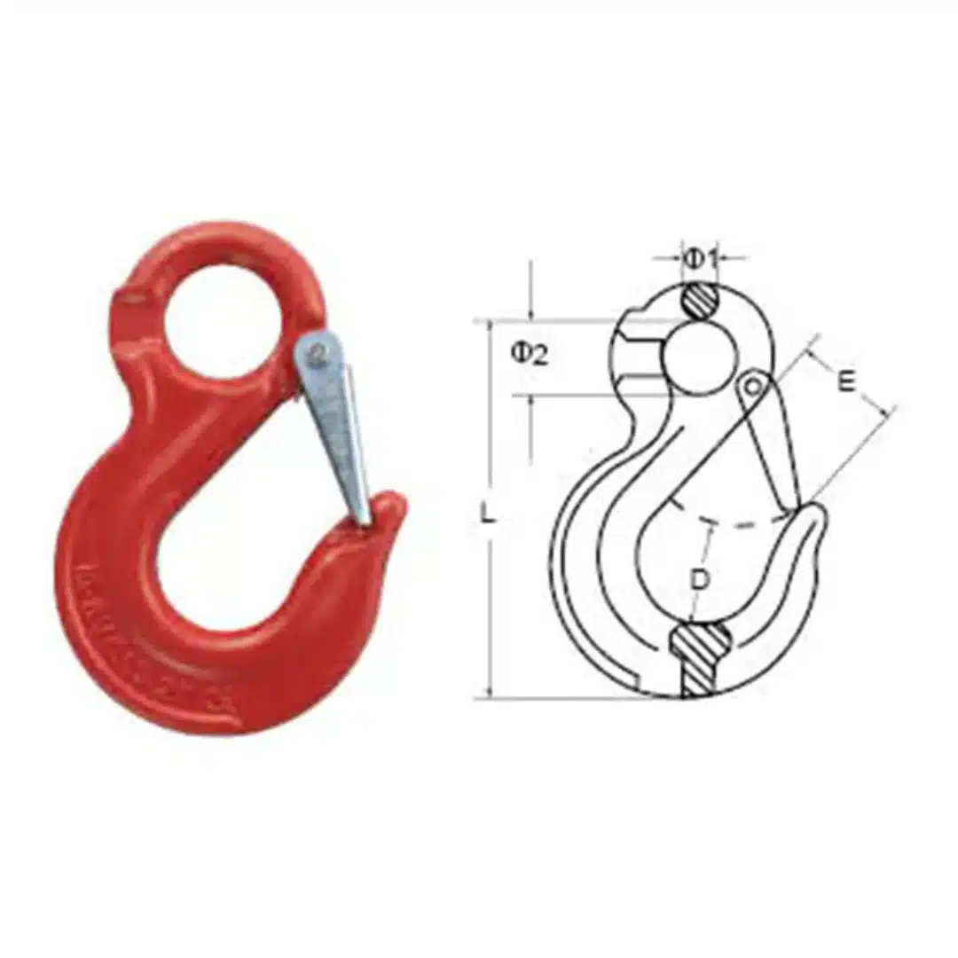 G80 Eye Sling Hook With Latch
