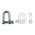 Commercial Galv. Dee Shackle