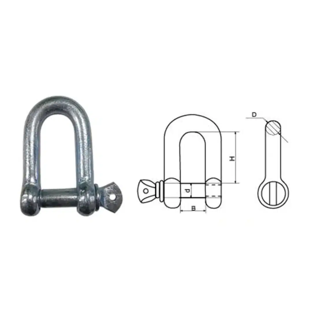 Commercial Galv. Dee Shackle