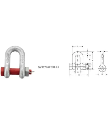 US Type High Tensile Forged Shackle G2150