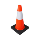 45cm Soft PVC Traffic Safety Cone with Black Base