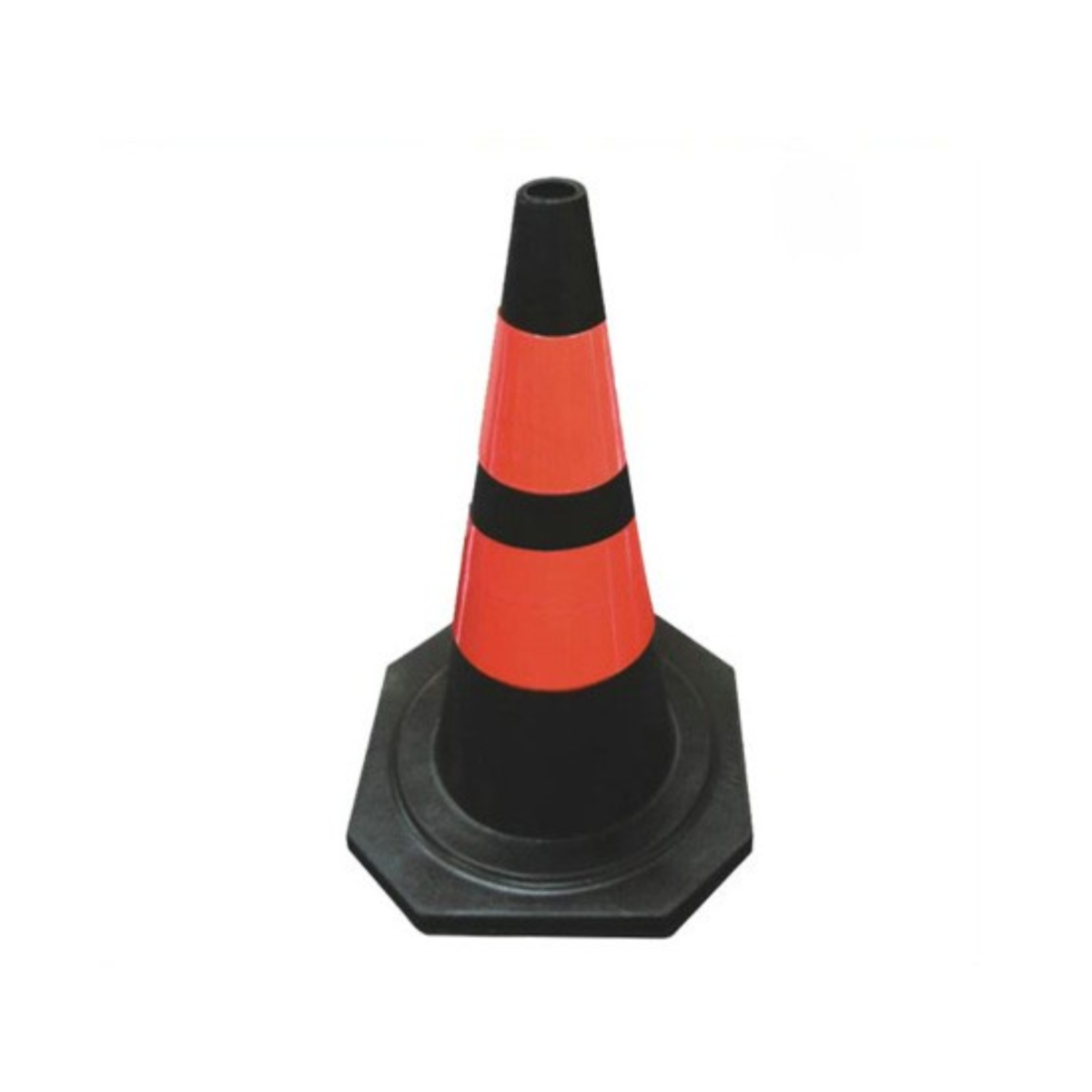 50cm One Piece Rubber Road Safety Cone