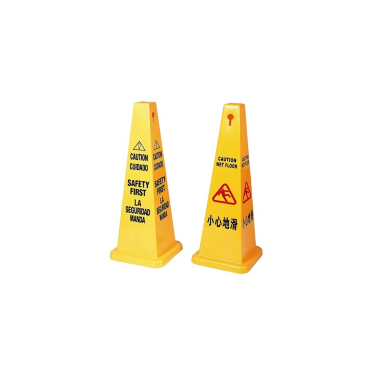 68cm 4-sided Safety Warning Sign Cone