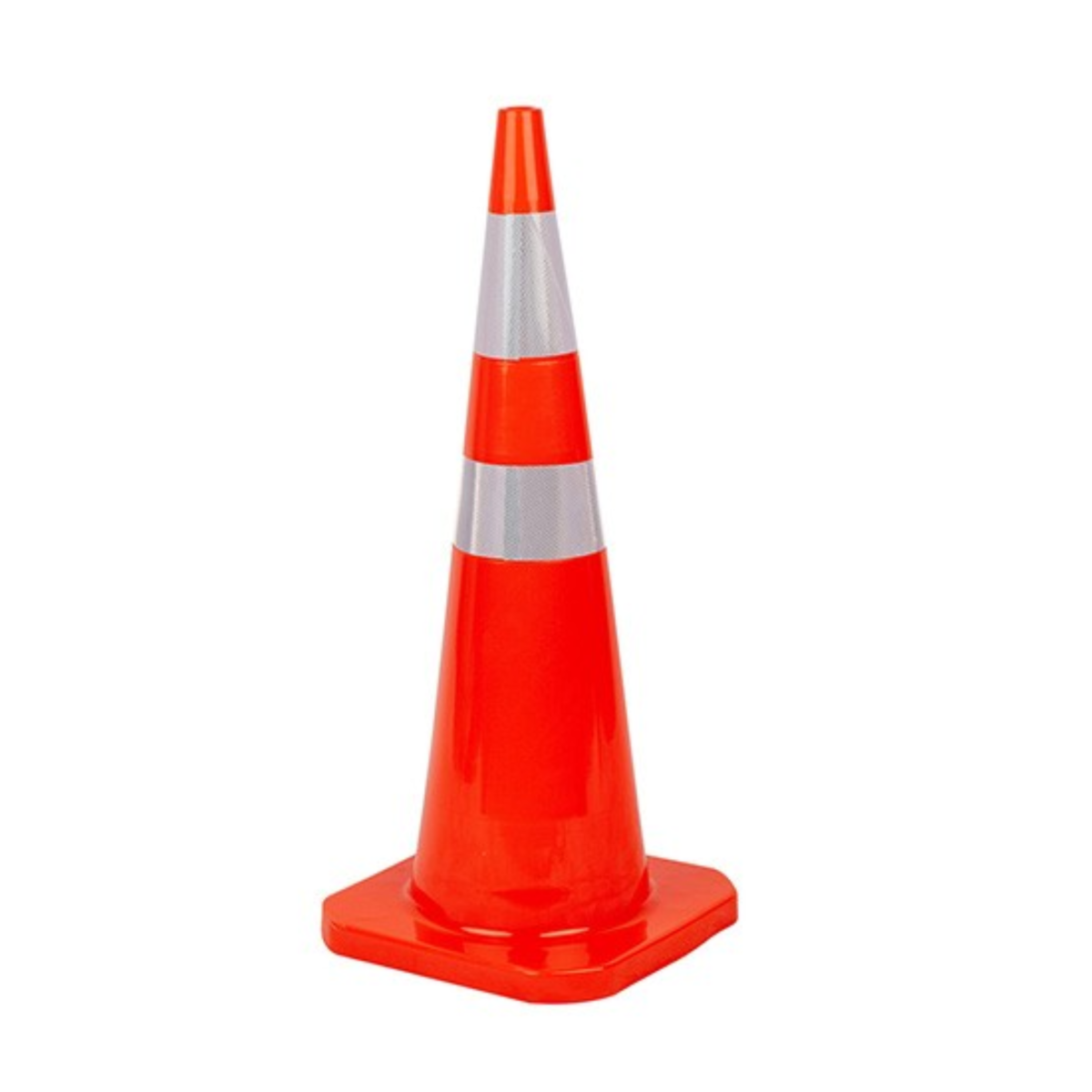 90cm All Orange PVC Road Cone with Slim Body