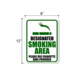 Designated Smoking Area Sign