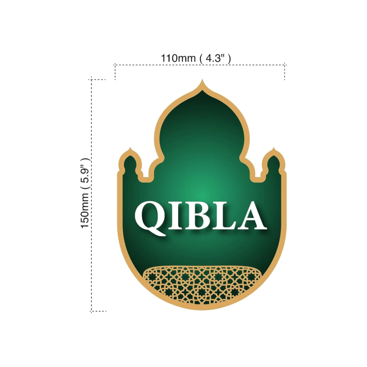 Qibla Direction Muslim Direction Ploter sticker