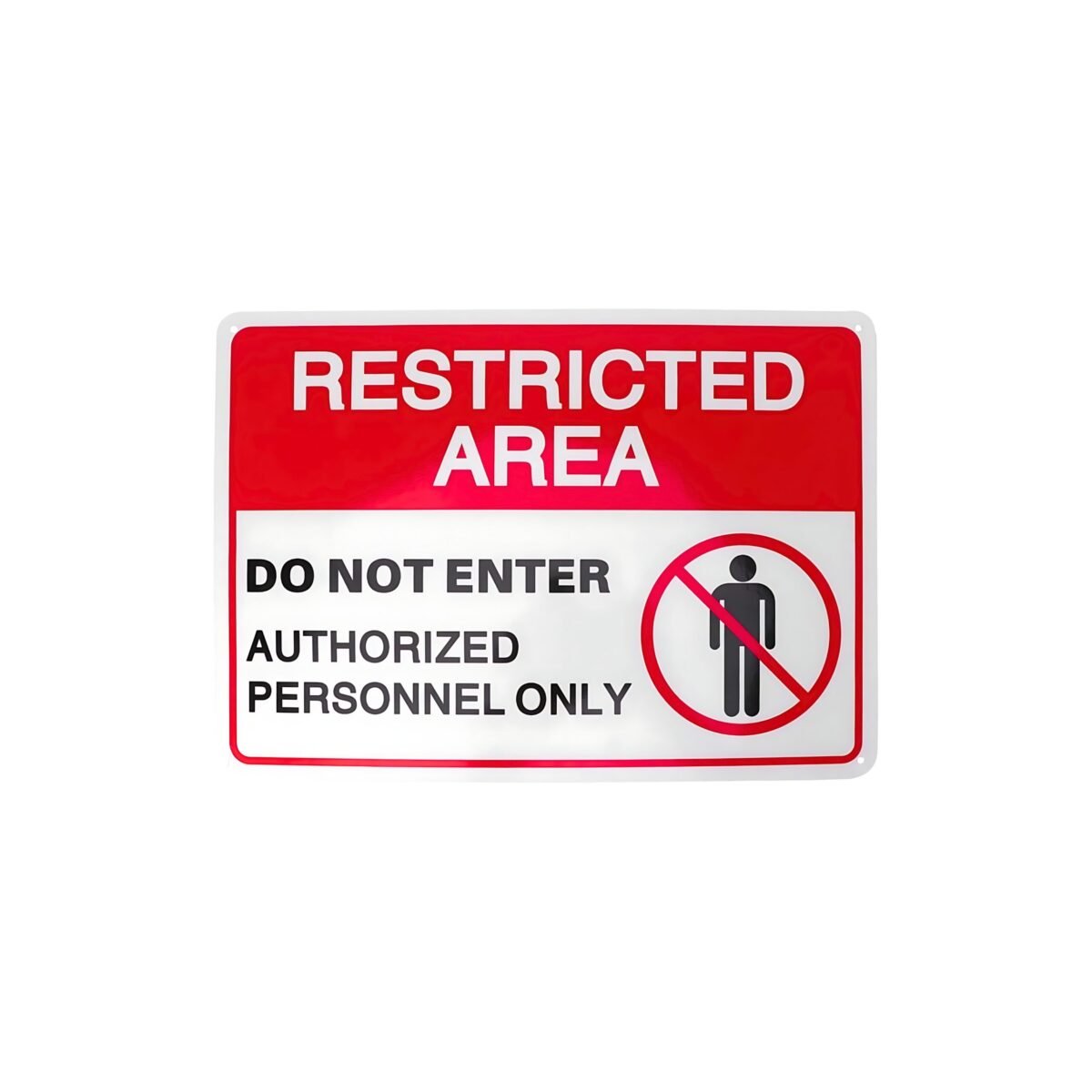 Restricted Area Sign Do Not Enter aluminum sheet with reflective printing