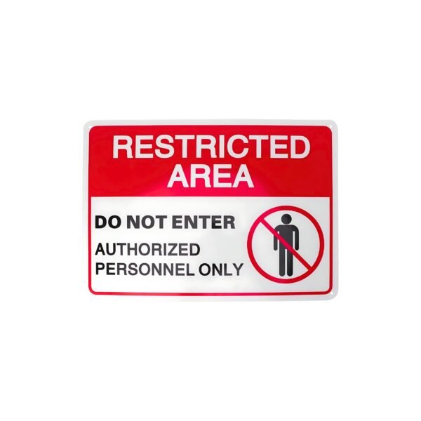 Restricted Area Sign Do Not Enter aluminum sheet with reflective printing