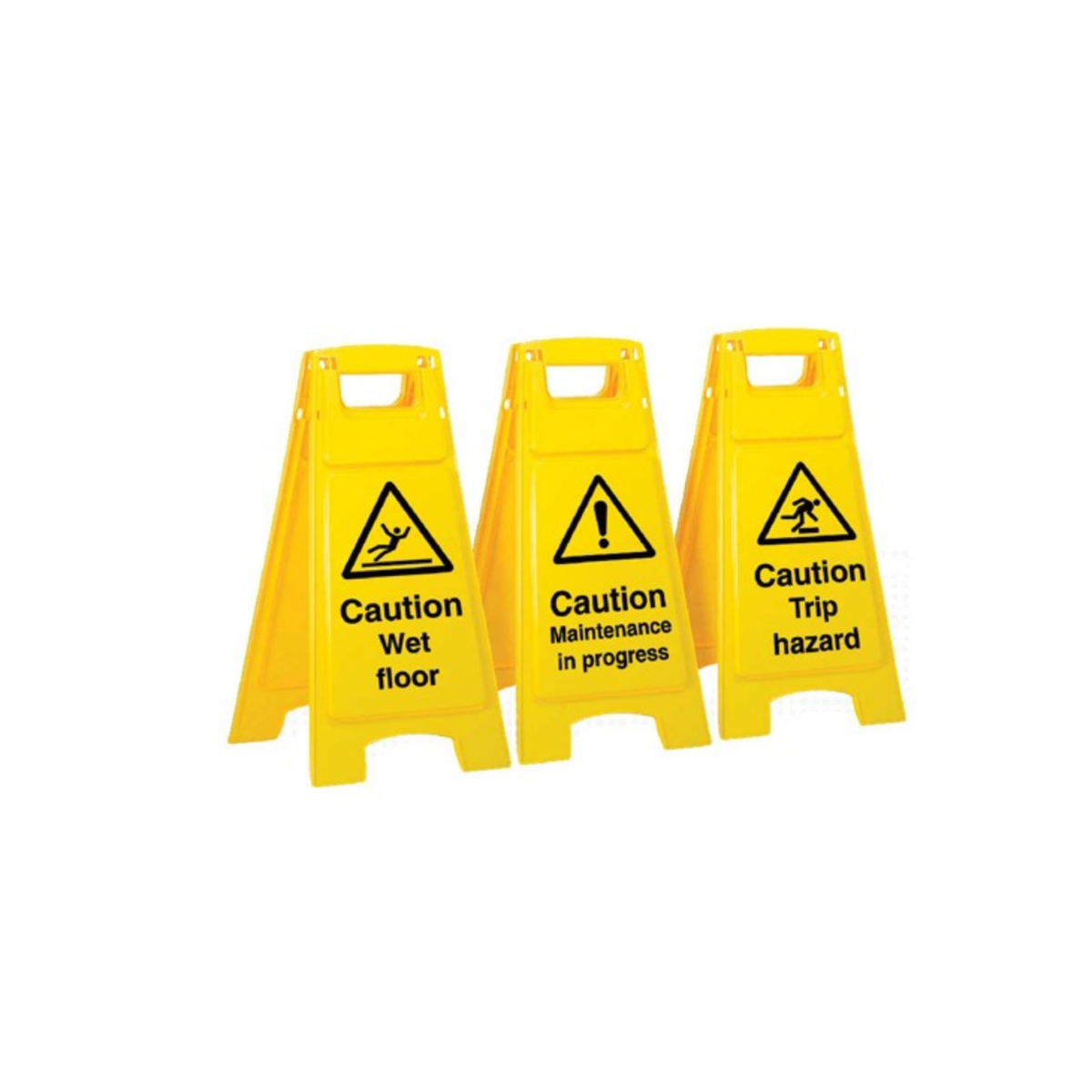 Yellow Caution Wet Floor Safety Sign