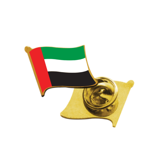 UAE Flag Metal Badge Backside with Pin Size _ 20 x 20 mm